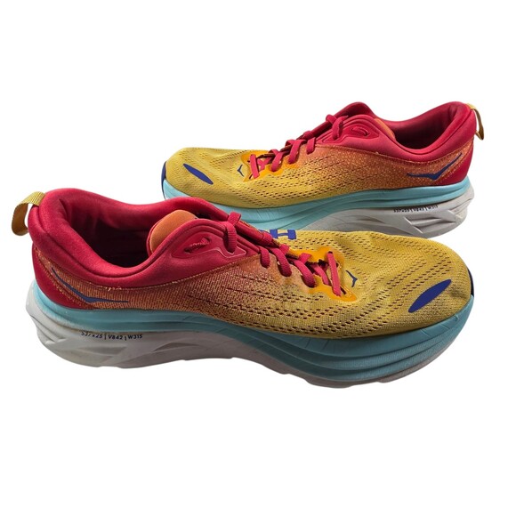 Hoka One One Bondi 8‎ Shoes Mens Size 12 D Yellow Running Athletic Jogging main image 3